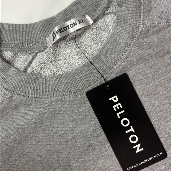 Peloton Heather Gray Sweatshirt with Pink Accents - Picture 2 of 5